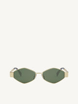 Celine CL40254U 5430N Metal Sunglasses in Gold/Green