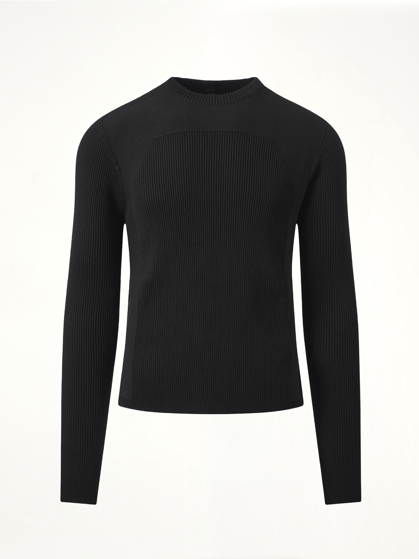 Ribbed Geo Sweater in Black