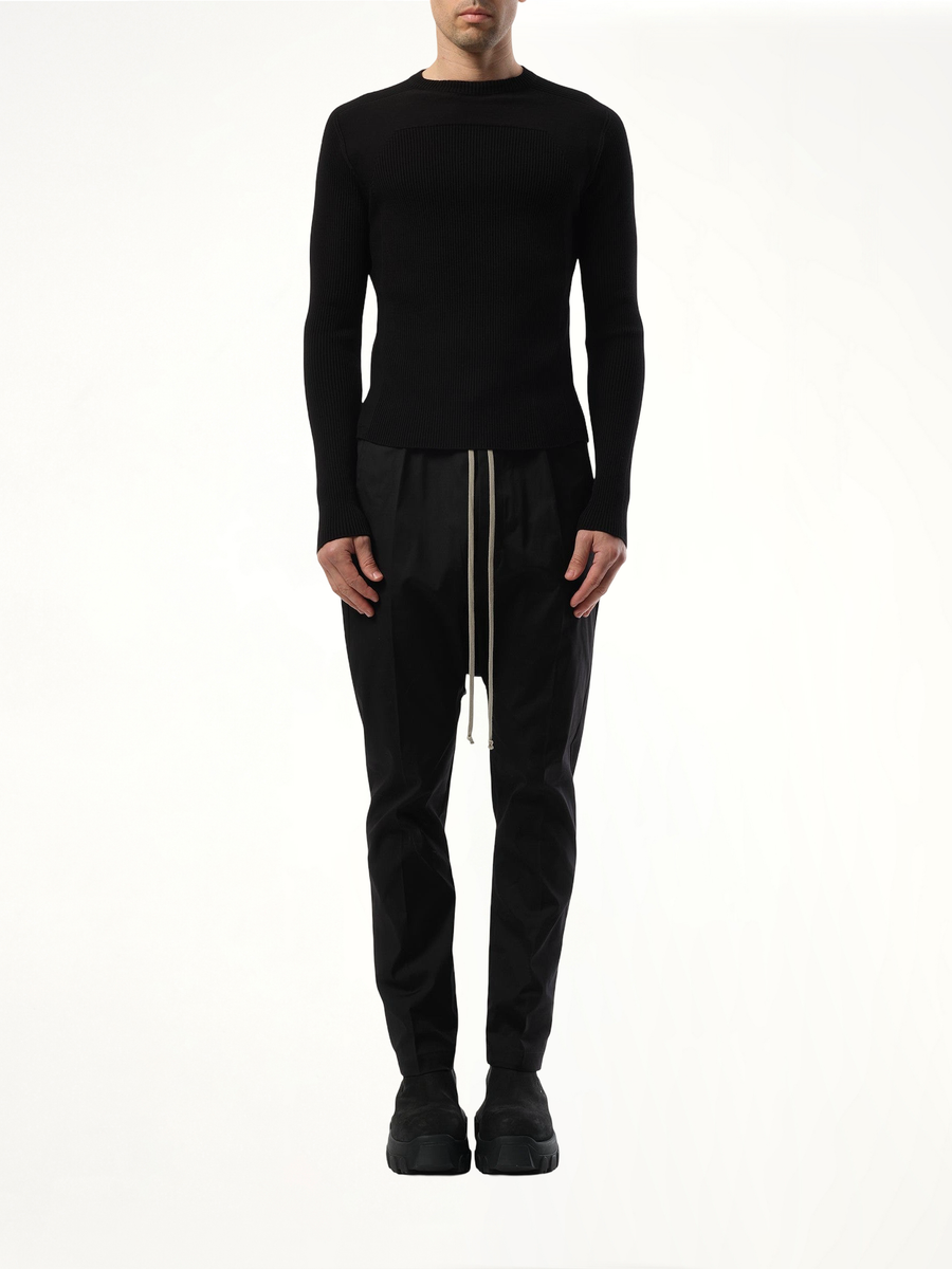 Ribbed Geo Sweater in Black