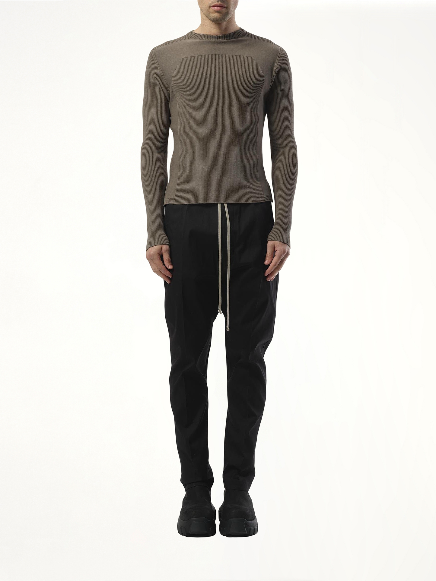 Ribbed Geo Sweater in Dust