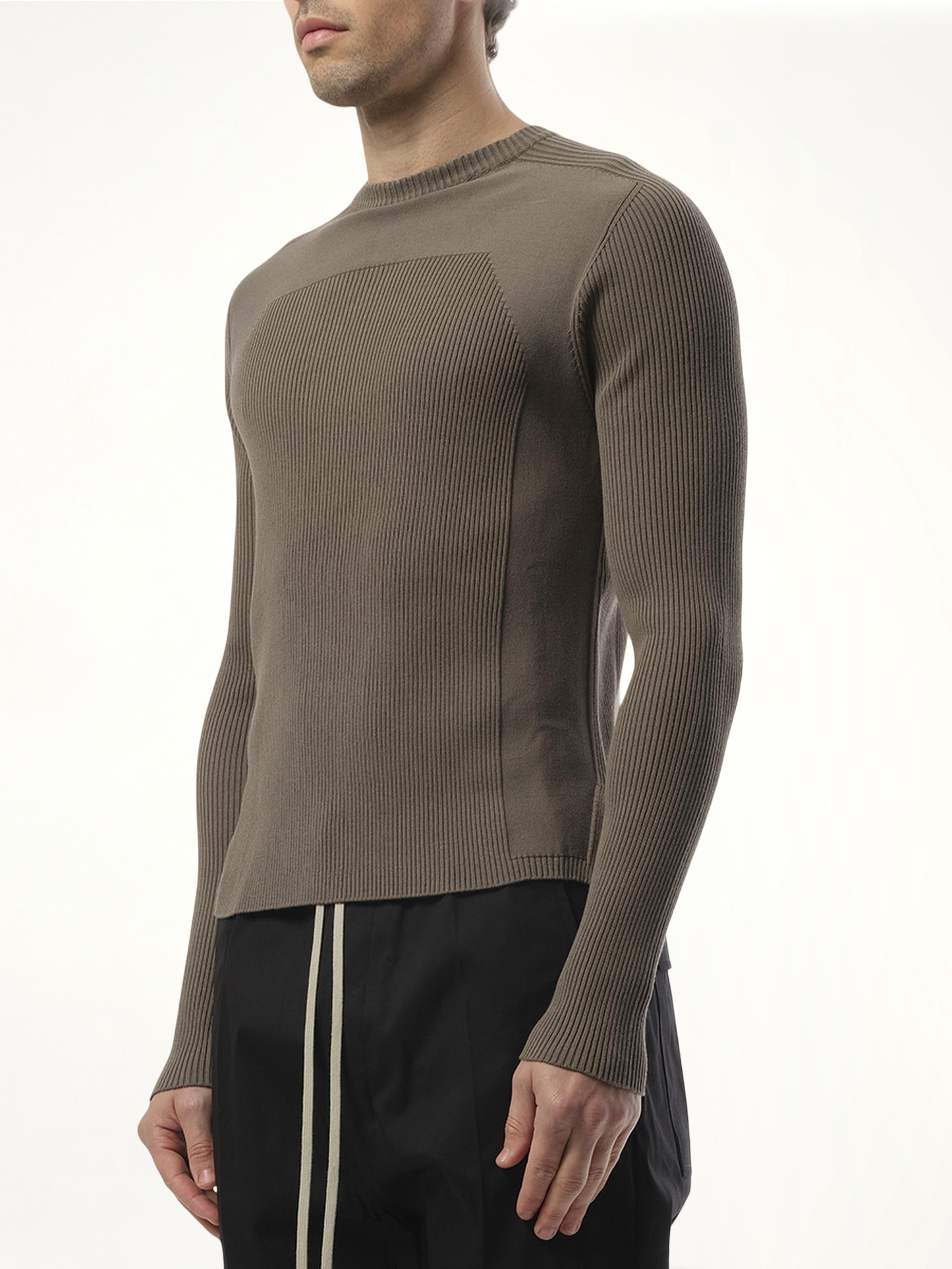 Ribbed Geo Sweater in Dust