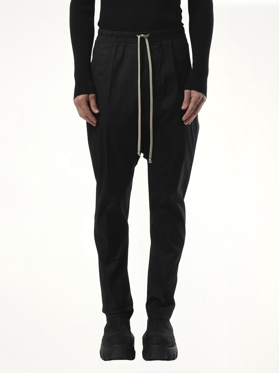 Drawstring Long Pants in Black