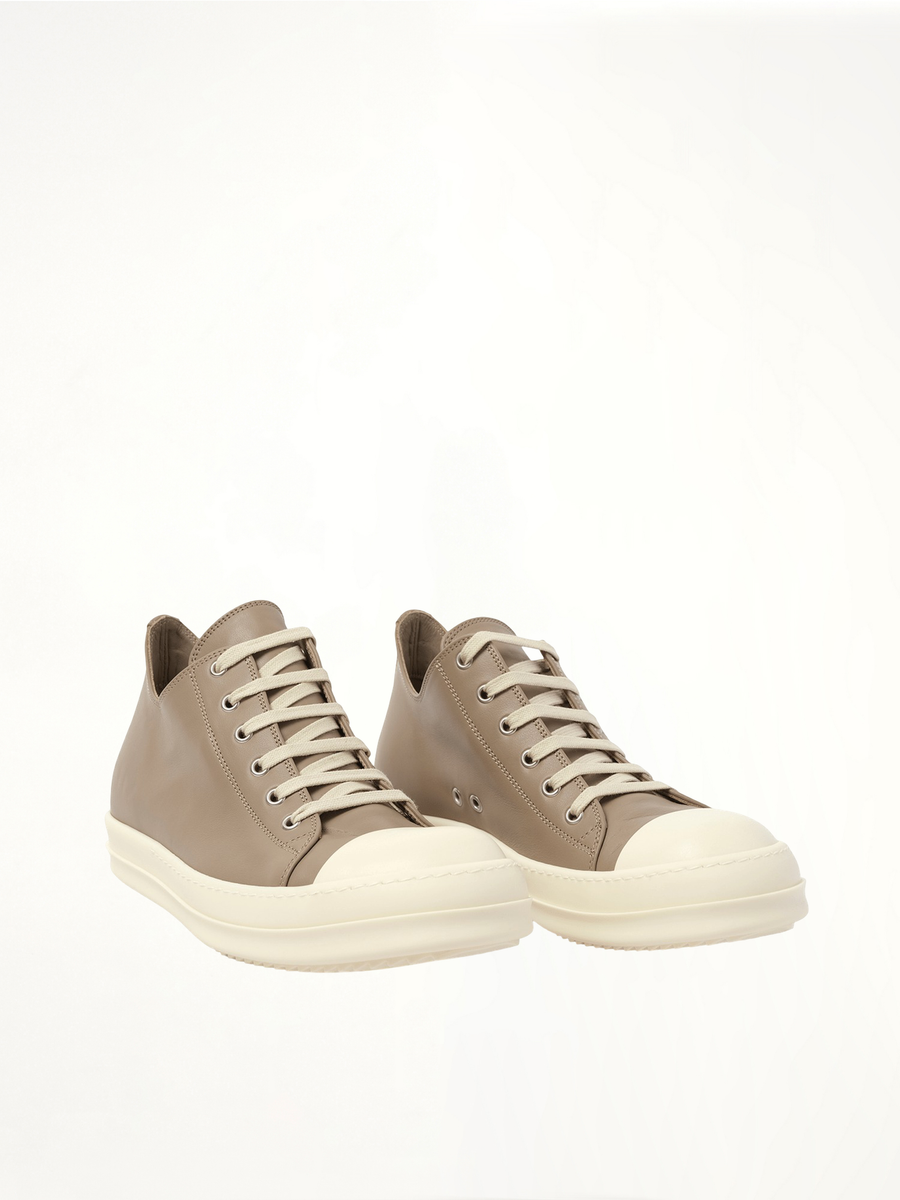 Low Sneaks in Flesh/Milk/Milk Front View | RICK OWENS