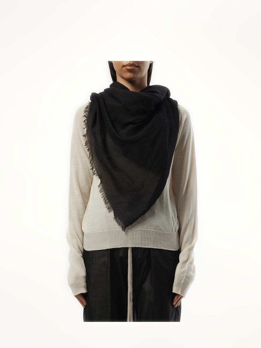 Rick Owens Kika Mega Scarf in Black