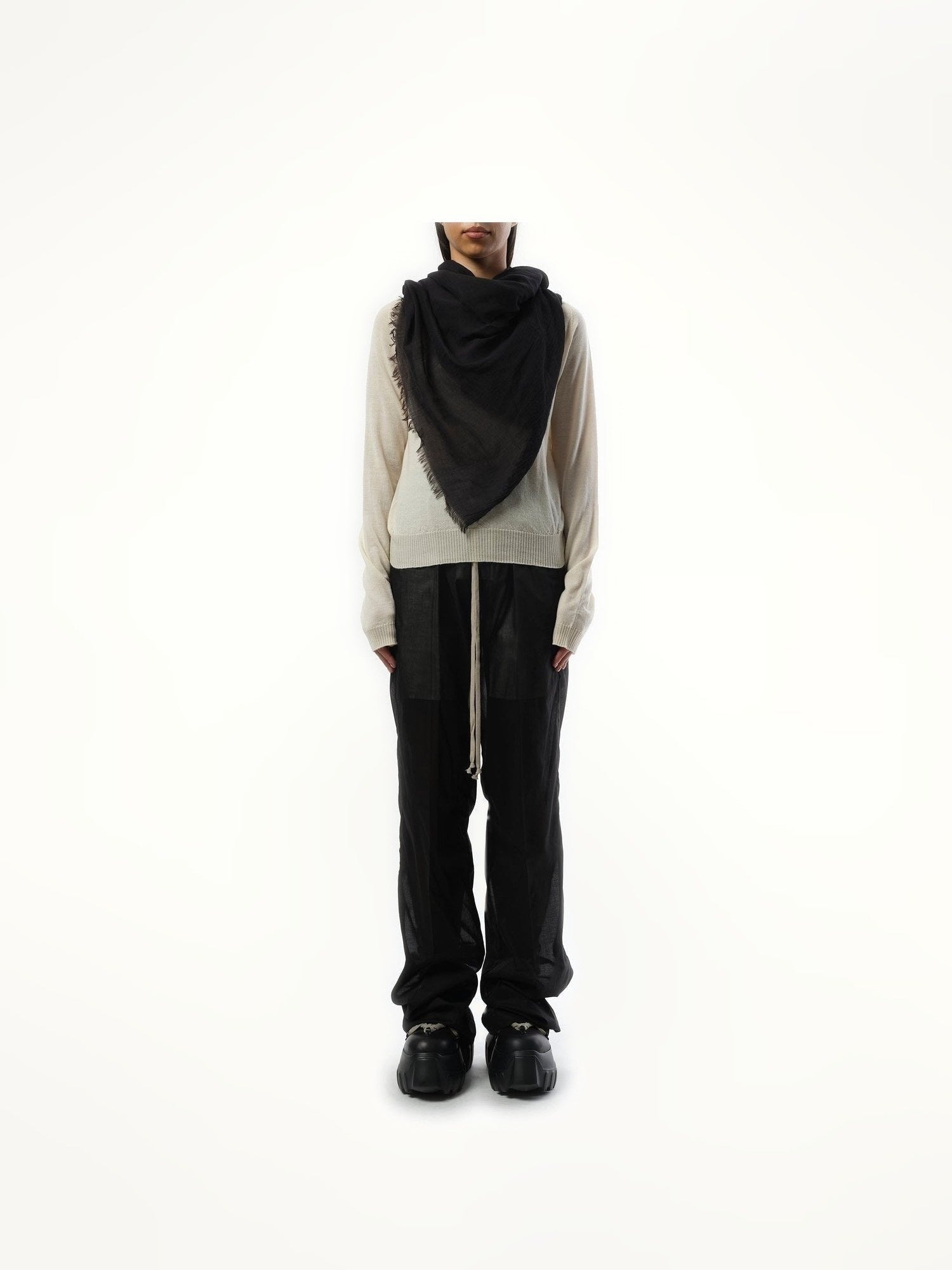 Rick Owens Kika Mega Scarf in Black