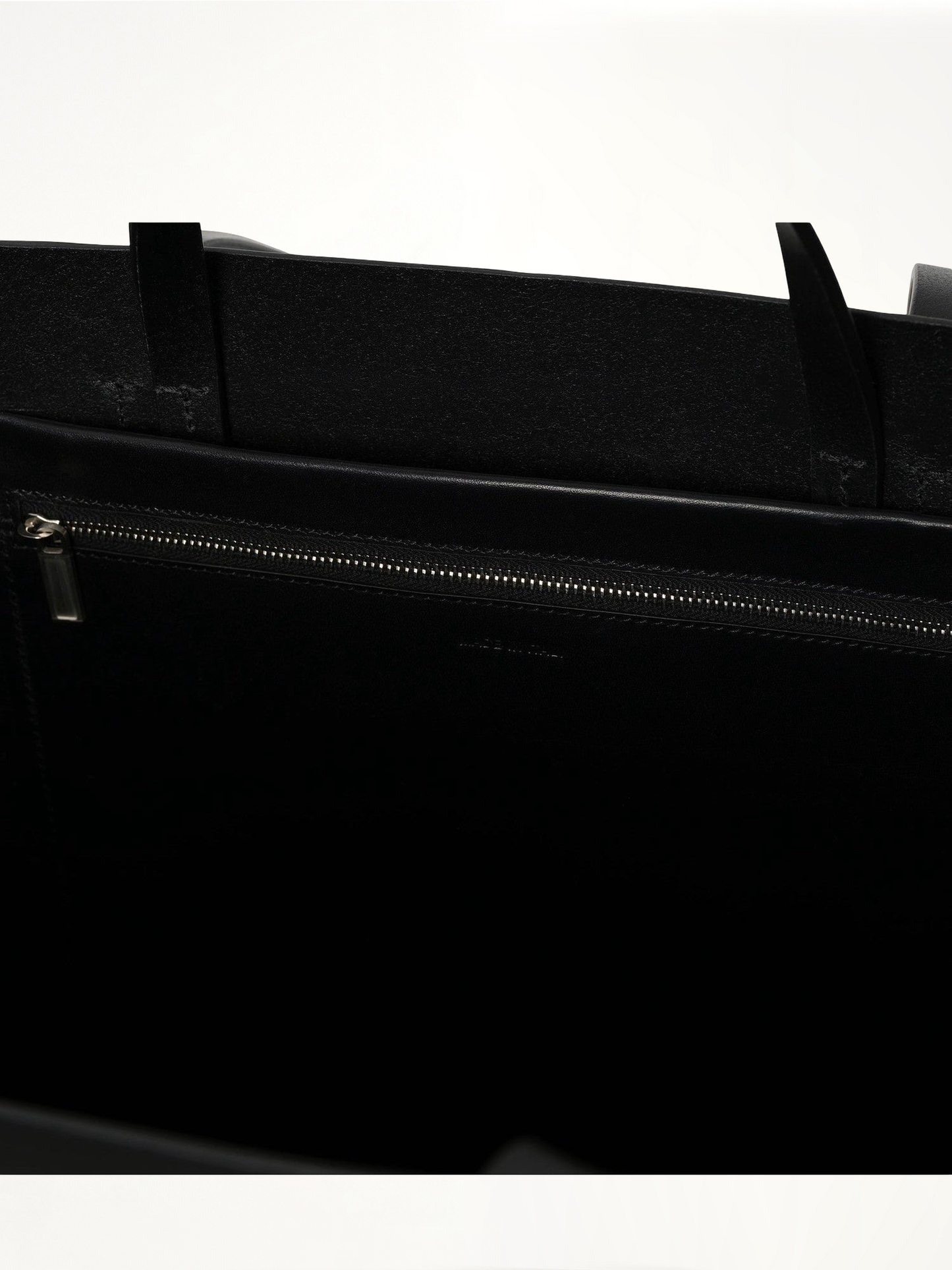 Leather Shopper Bag in Black