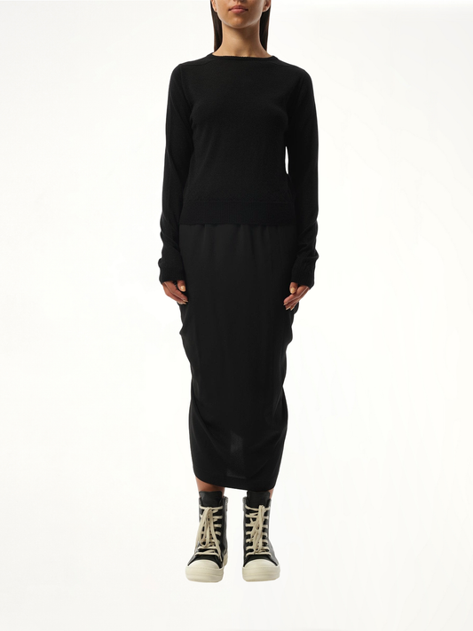 Cashmere Biker Level Sweater in Black