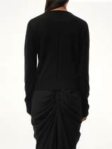 Cashmere Biker Level Sweater in Black