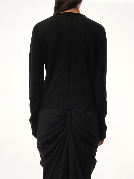 Cashmere Biker Level Sweater in Black