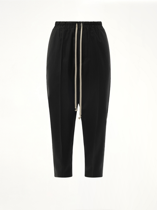 Drawstring Astaires Cropped Pants in Black