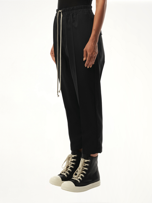 Drawstring Astaires Cropped Pants in Black