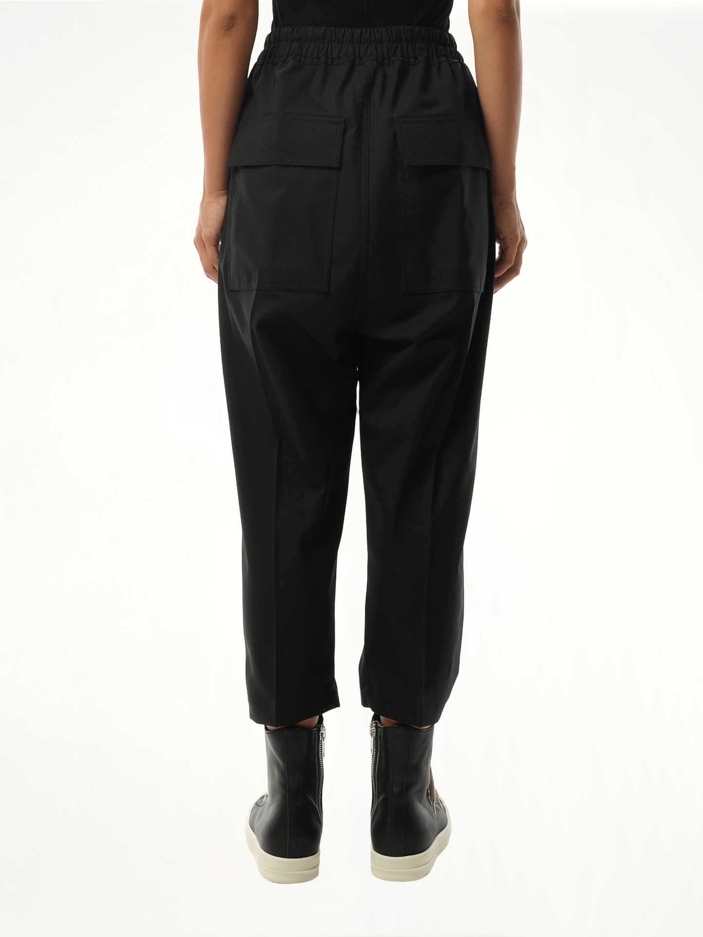 Drawstring Astaires Cropped Pants in Black