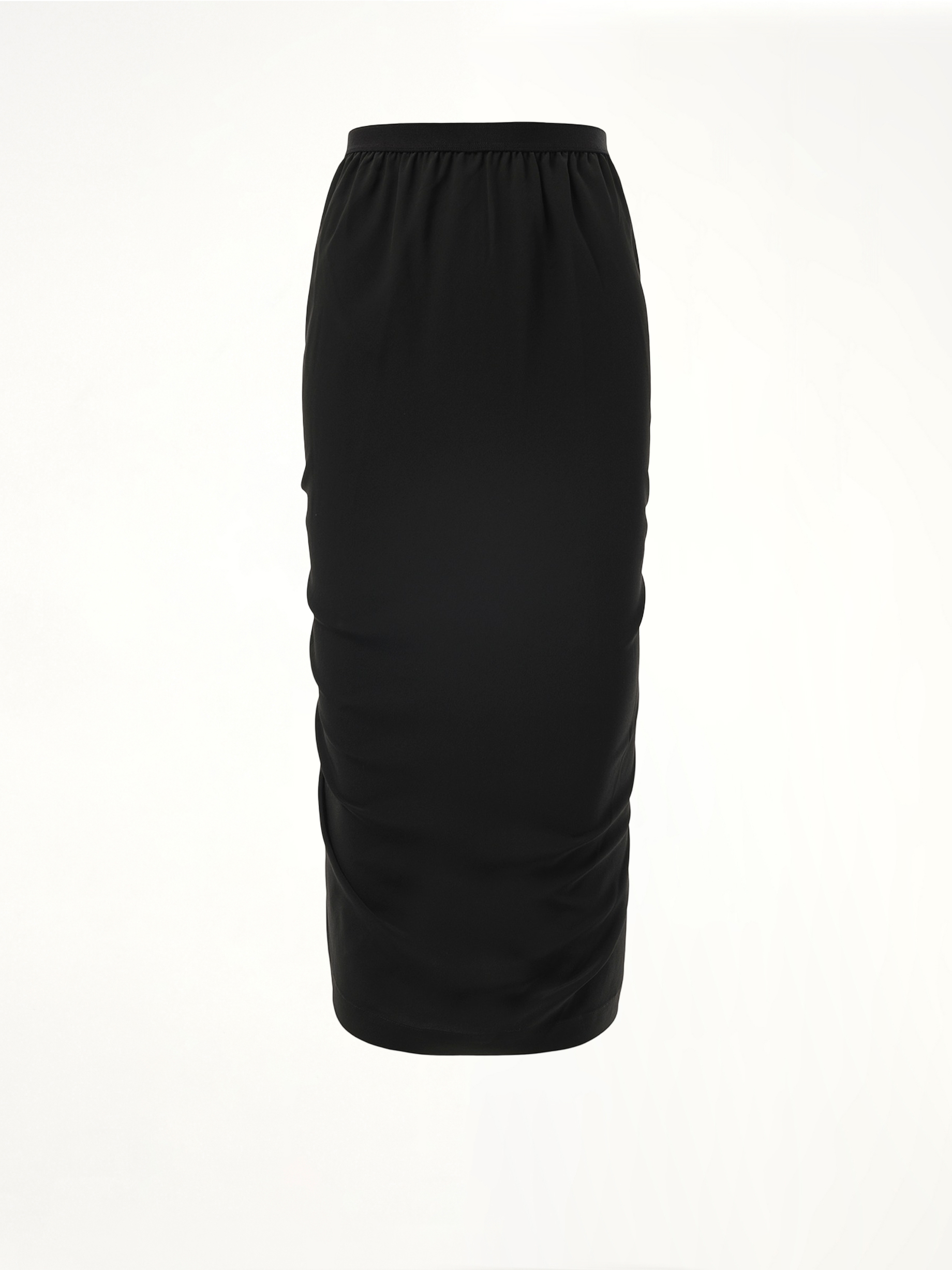 Cocoon Crepe Shrimp Skirt in Black