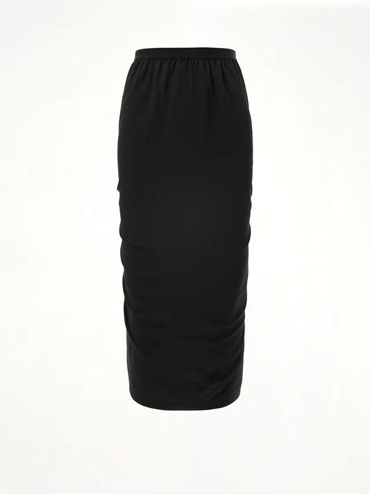 Cocoon Crepe Shrimp Skirt in Black