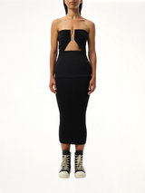 Jersey Prong Bustier in Black