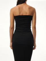 Jersey Prong Bustier in Black