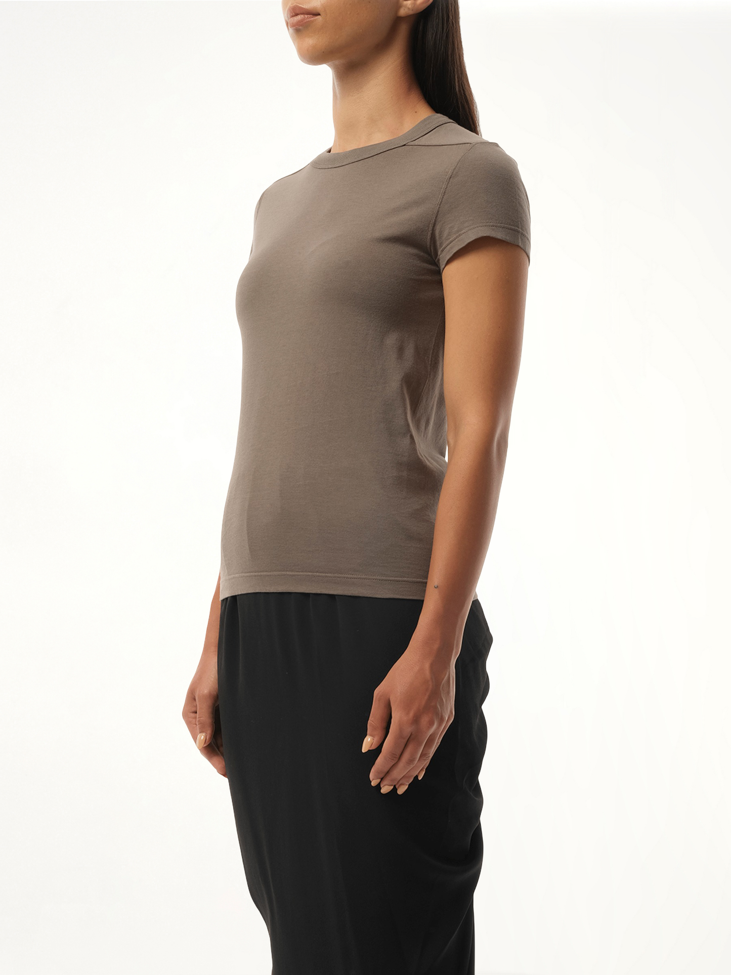 Cropped Level T-Shirt in Dust