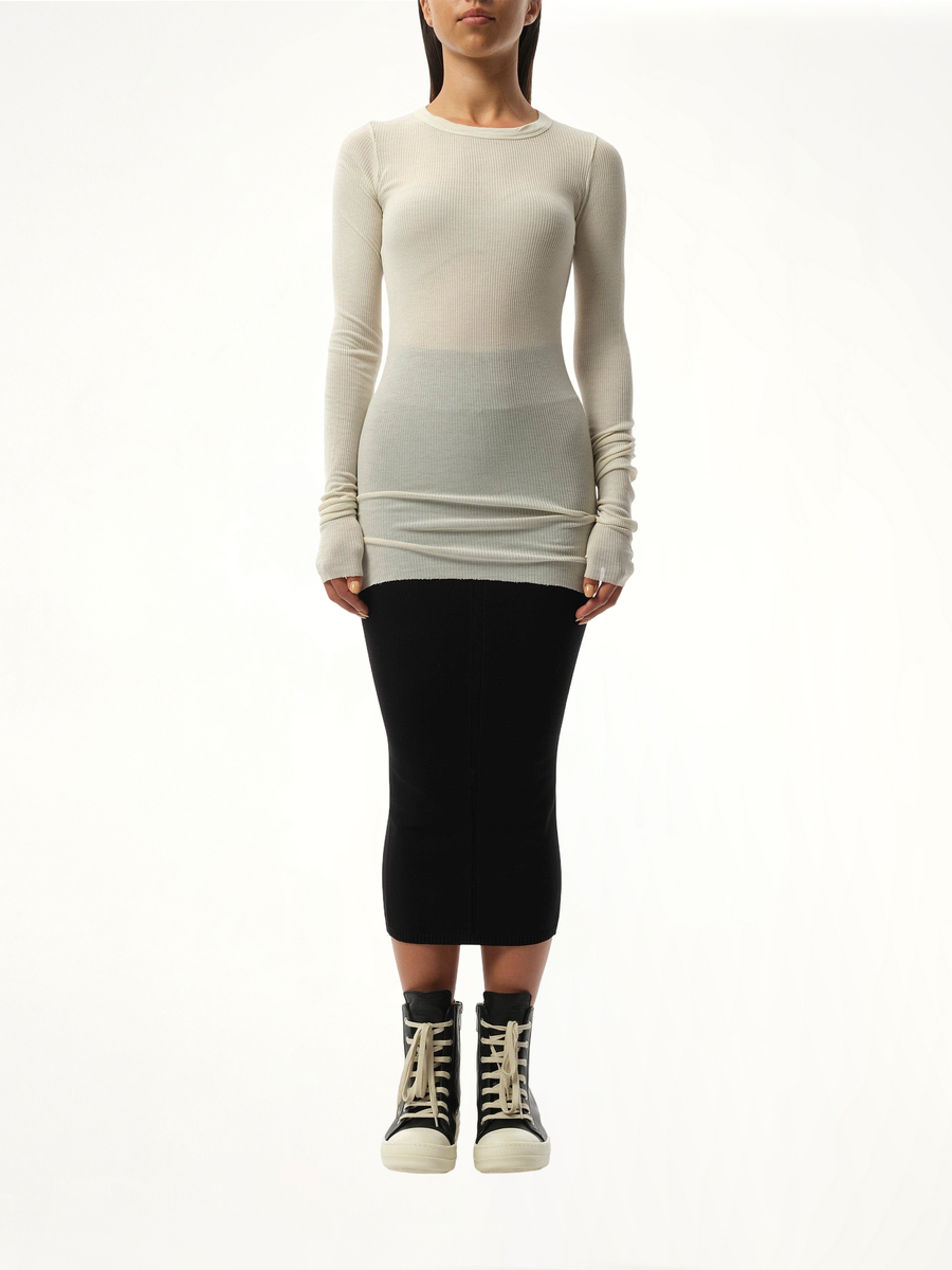Rib Long Sleeve T-Shirt in Dinge