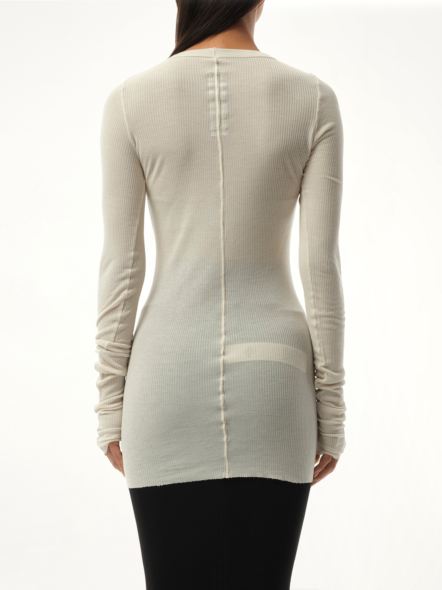 Rib Long Sleeve T-Shirt in Dinge