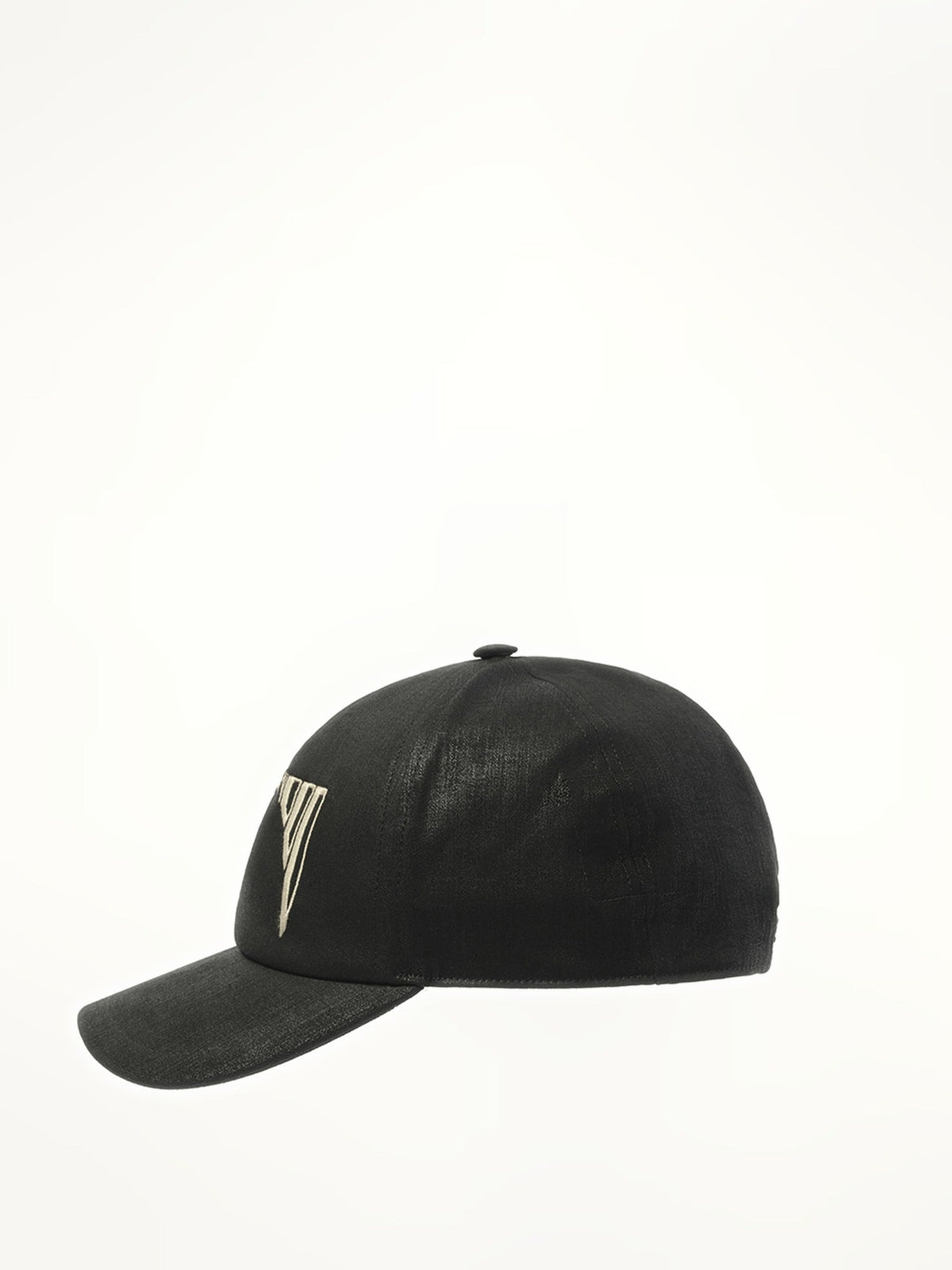Rick Owens Drkshdw Embroidered Denim Cap in Black/Pearl