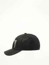 Rick Owens Drkshdw Embroidered Denim Cap in Black/Pearl