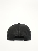 Rick Owens Drkshdw Embroidered Denim Cap in Black/Pearl