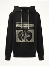 Opera Print Oversized Hoodie in Black/Pearl