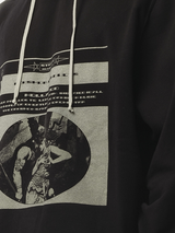 Opera Print Oversized Hoodie in Black/Pearl