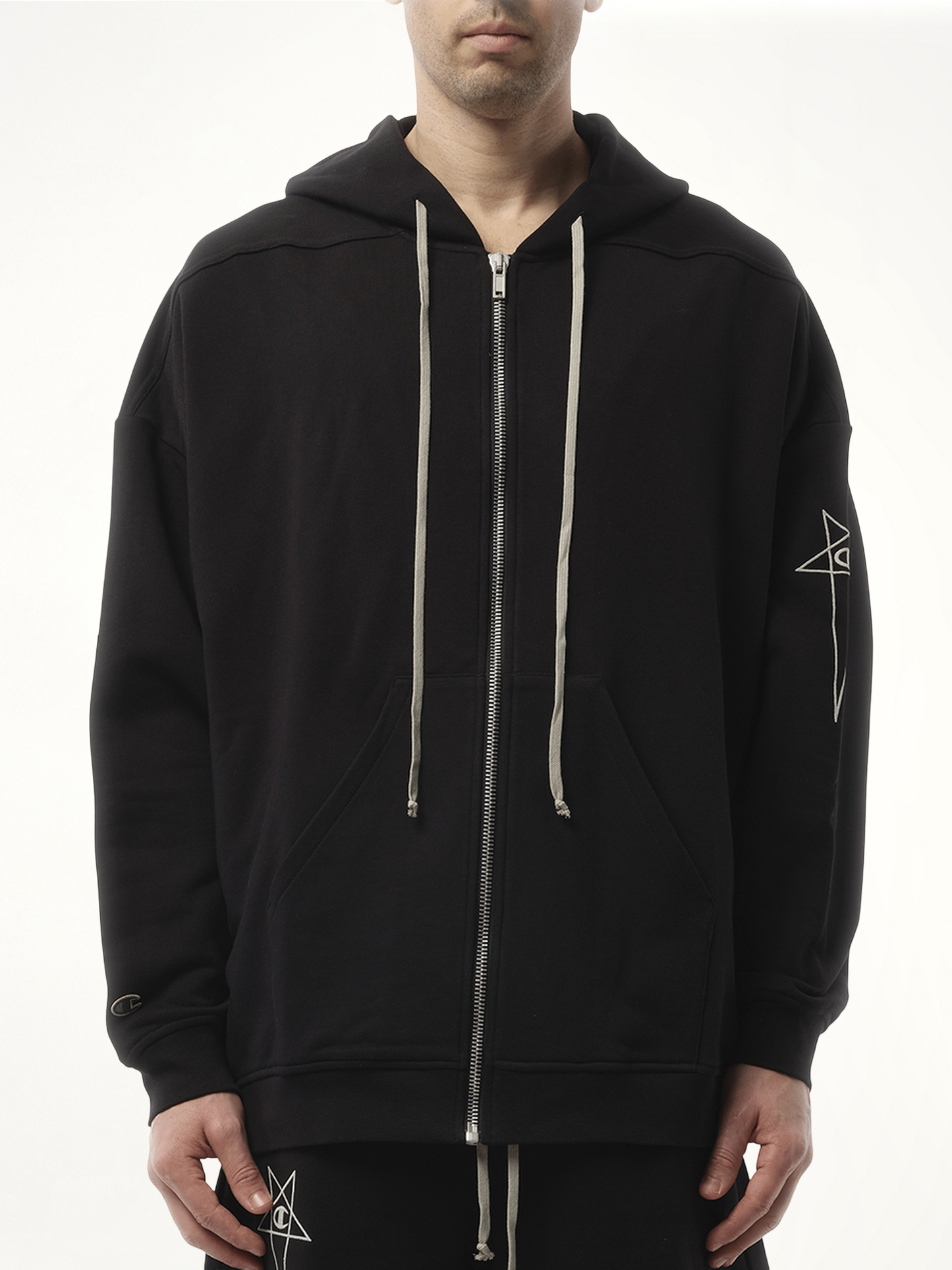 Champion x DRKSHDW Jumbo Jason Hoodie in Black