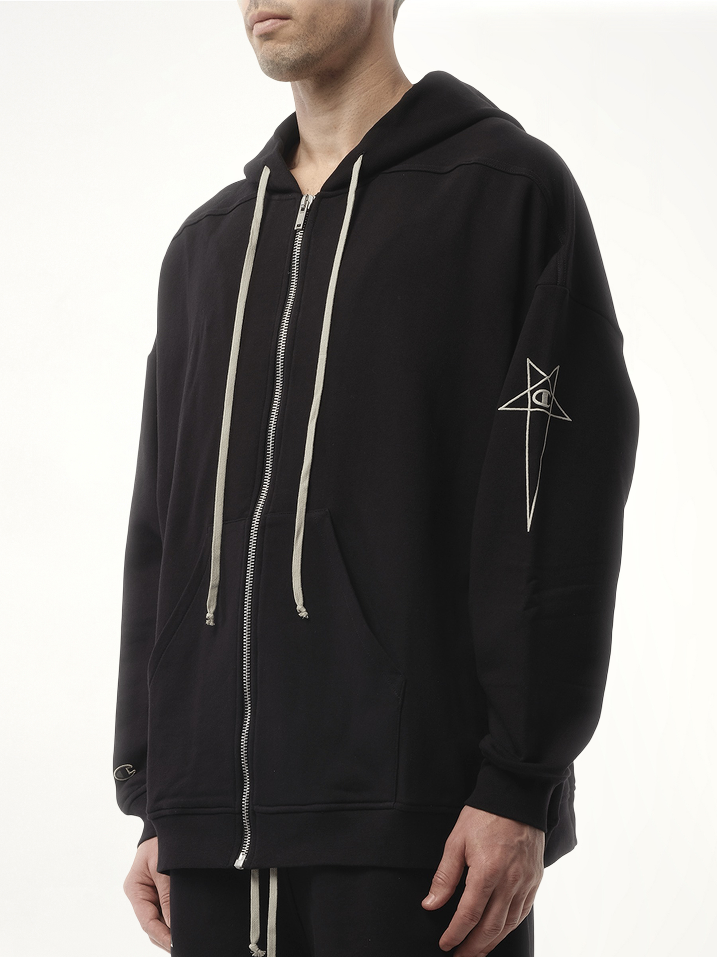 Champion x DRKSHDW Jumbo Jason Hoodie in Black