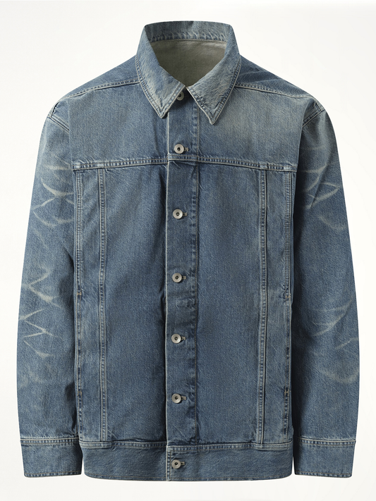 Jumbo Worker Jacket in Washed Indigo