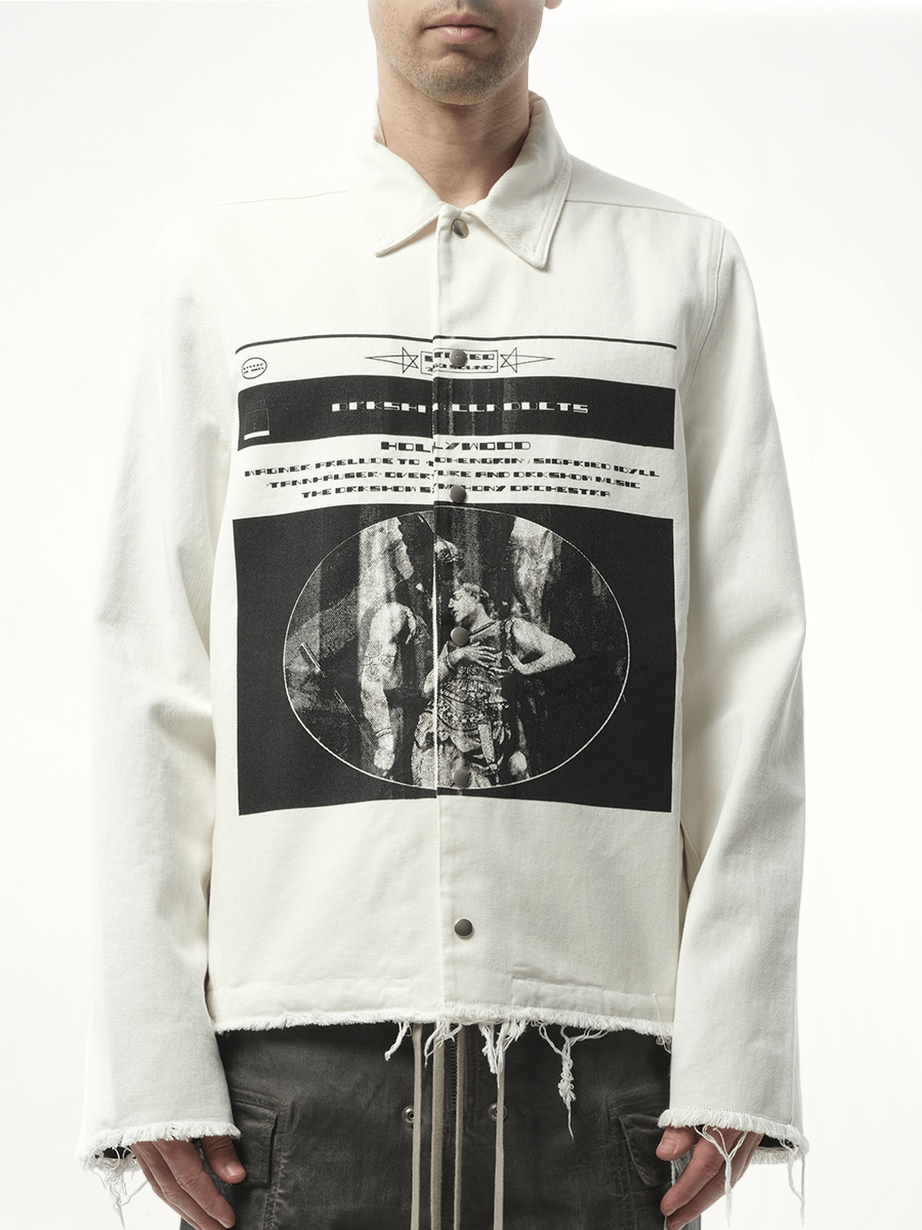 Snapfront Jacket in Milk/Black/Milk