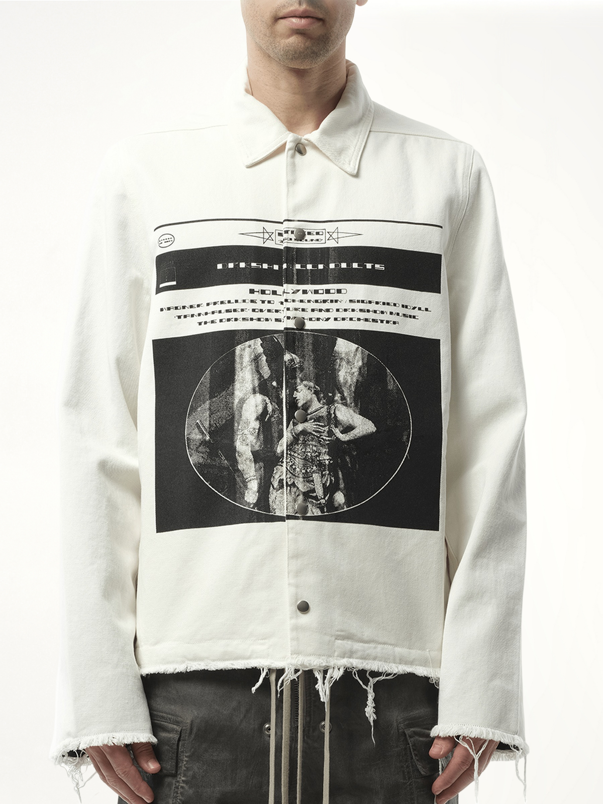 Snapfront Jacket in Milk/Black/Milk