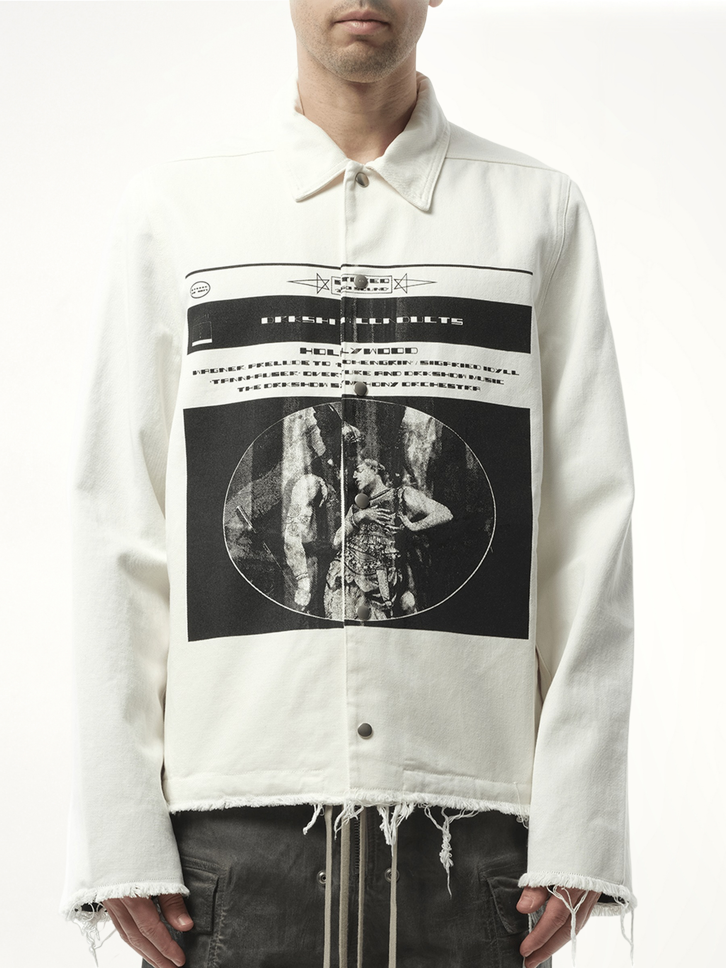 Snapfront Jacket in Milk/Black/Milk