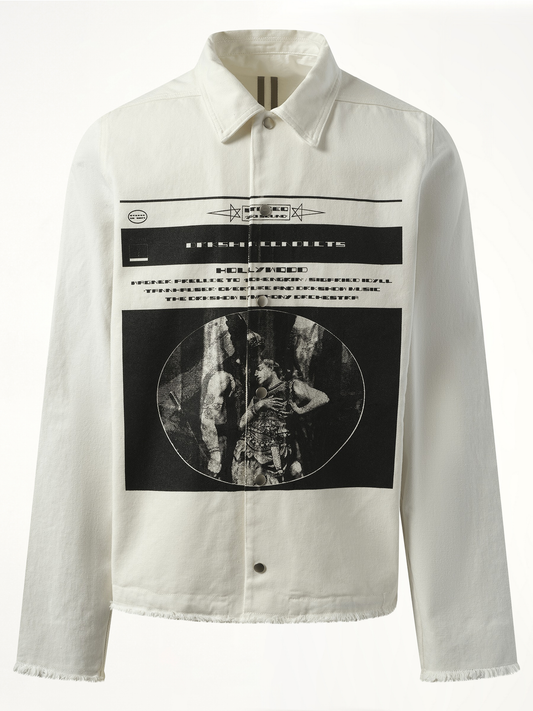 Snapfront Jacket in Milk/Black/Milk