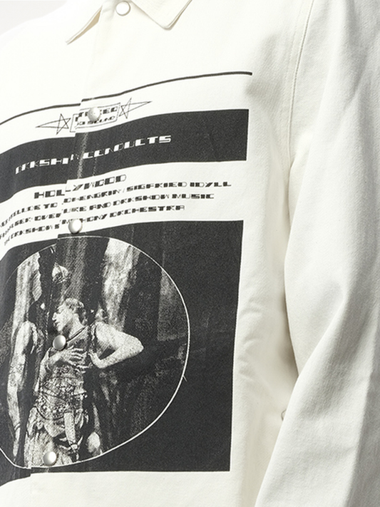 Snapfront Jacket in Milk/Black/Milk