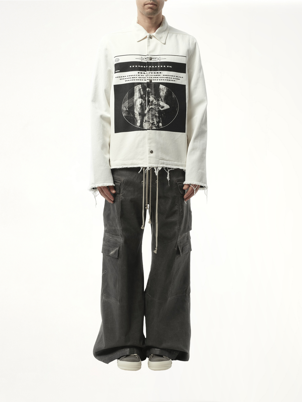 Snapfront Jacket in Milk/Black/Milk