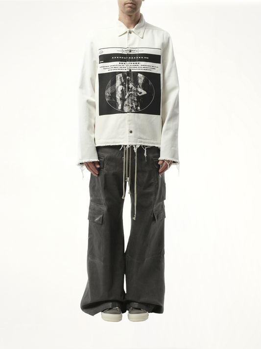 Snapfront Jacket in Milk/Black/Milk