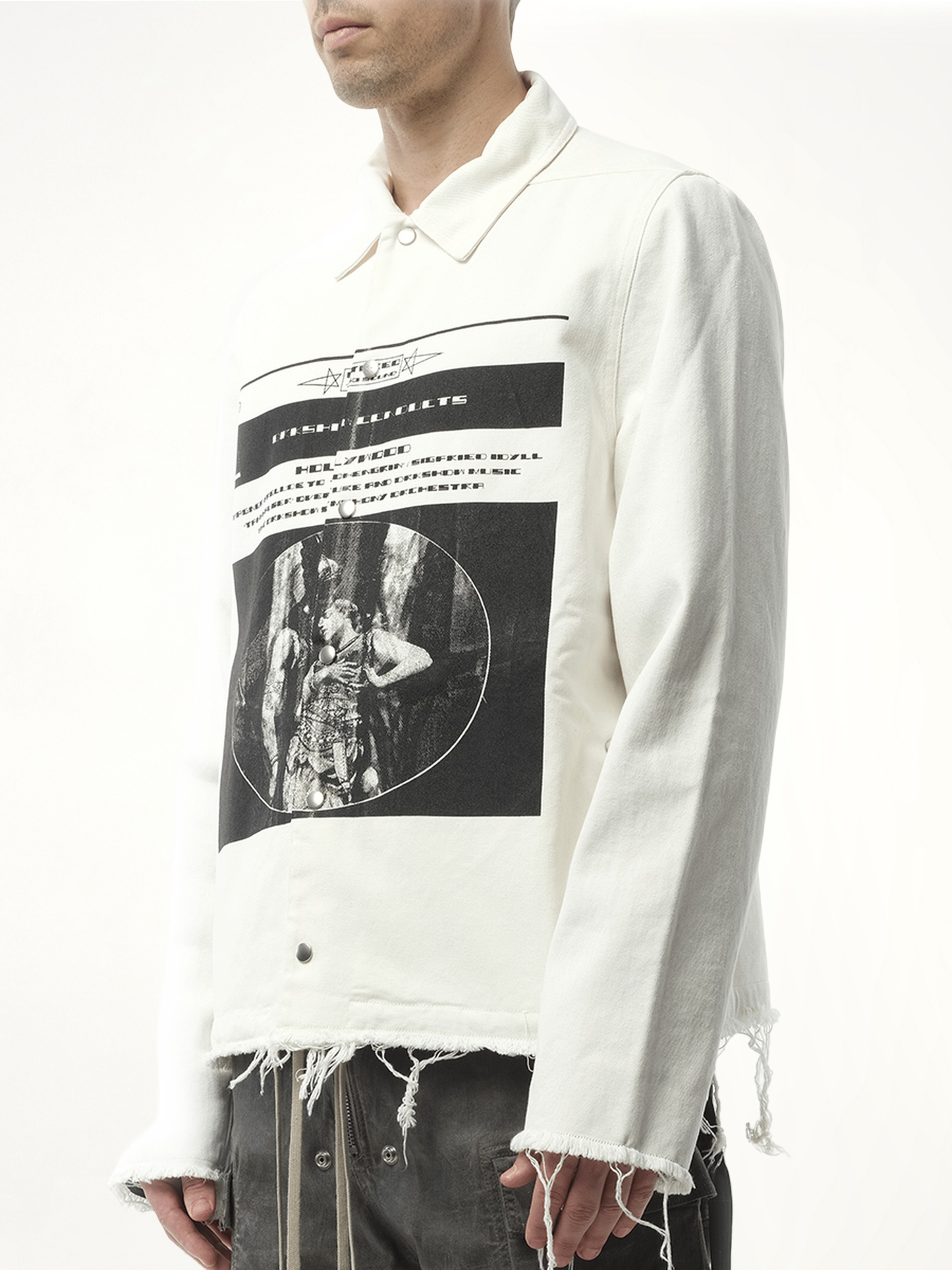 Snapfront Jacket in Milk/Black/Milk