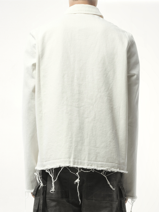 Snapfront Jacket in Milk/Black/Milk