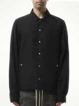 Snapfront Nylon Jacket in Black