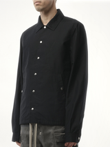 Snapfront Nylon Jacket in Black