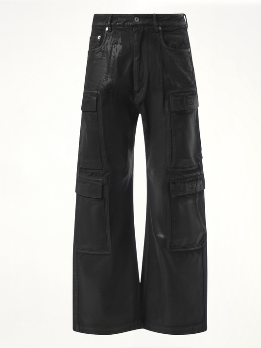 Double Cargo Jeans in Black