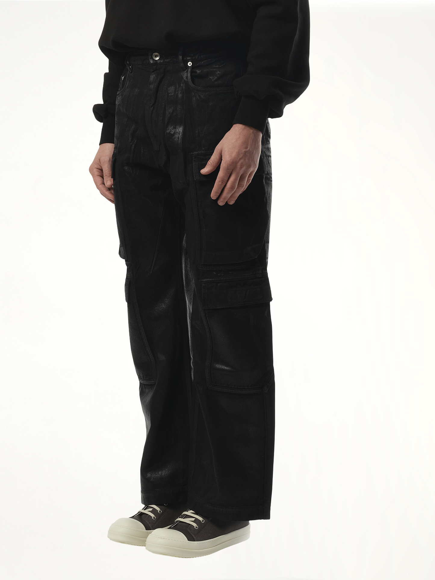 Double Cargo Jeans in Black