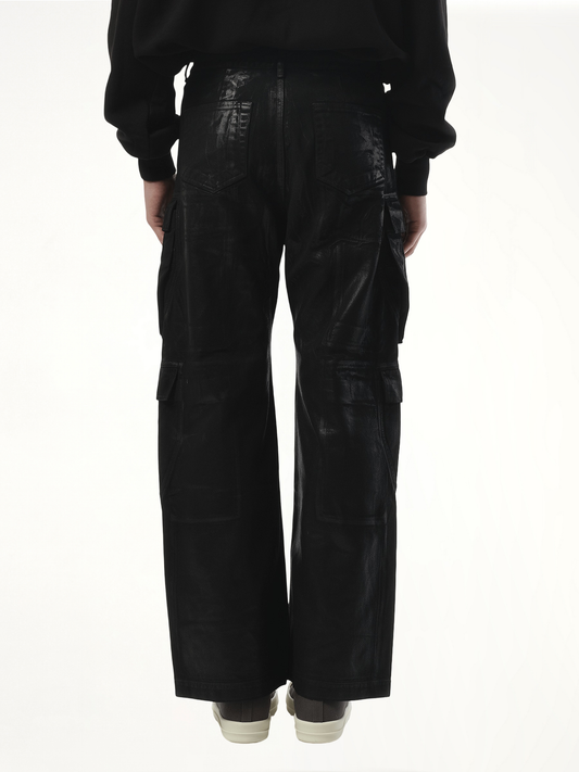 Double Cargo Jeans in Black