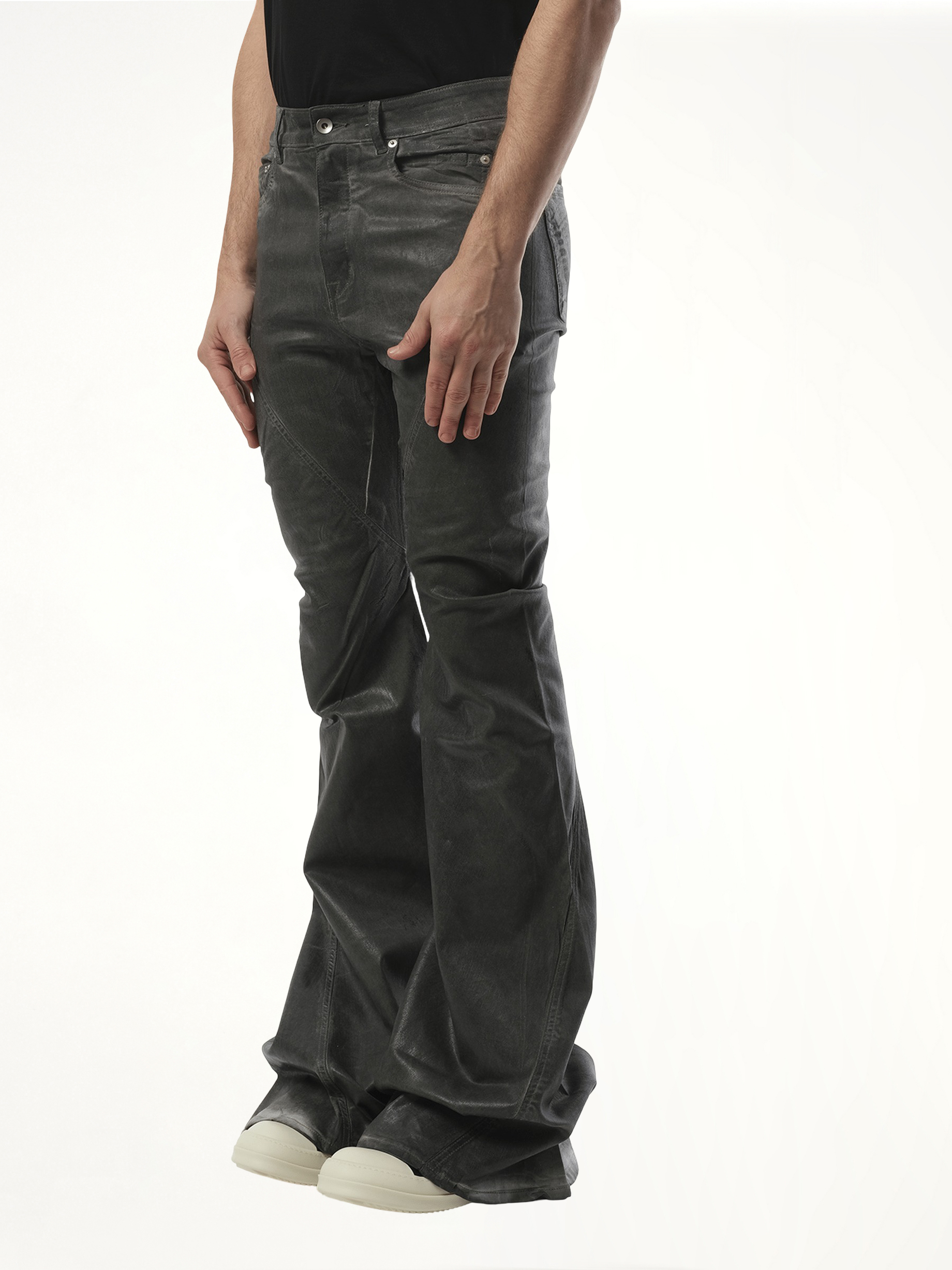 RICK OWENS DRKSHDW Bias Bootcut in Dark Dust | MARAIS