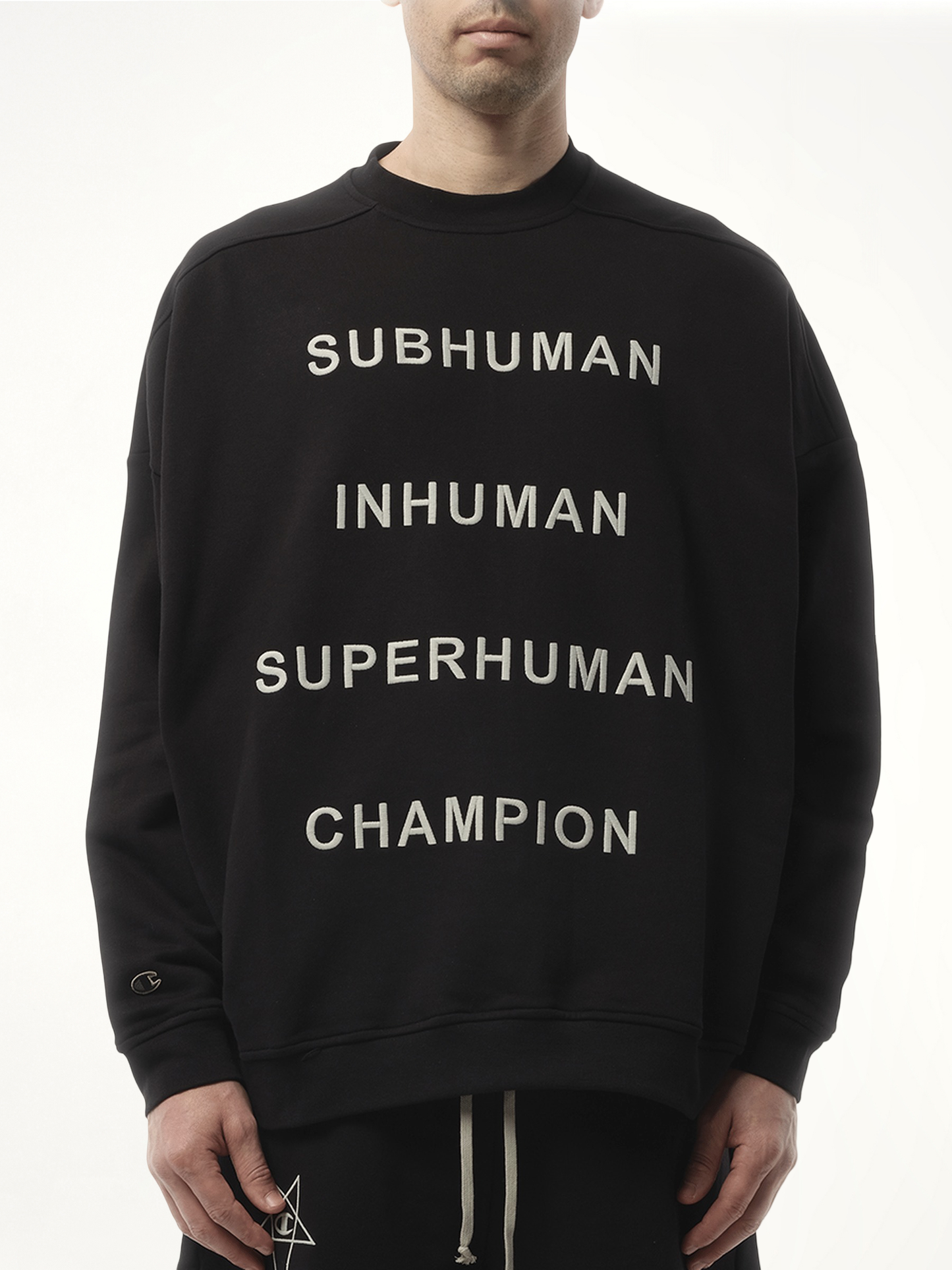 Champion x DRKSHDW Jumbo Sweatshirt in Black