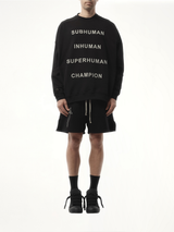 블랙 챔피언 x DRKSHDW 점보 스웨트셔츠