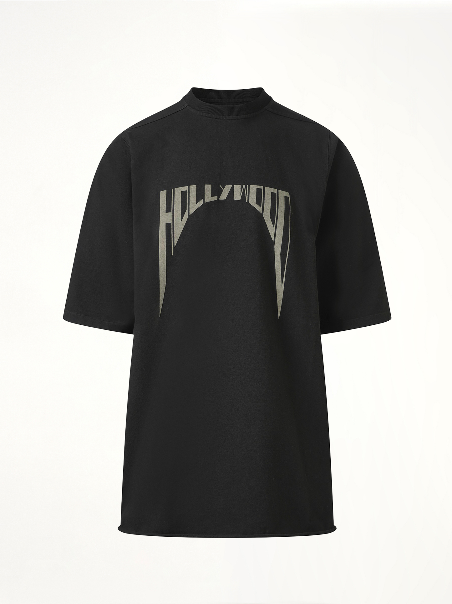 Hollywood Curved Jumbo SS T-Shirt in Black/Pearl