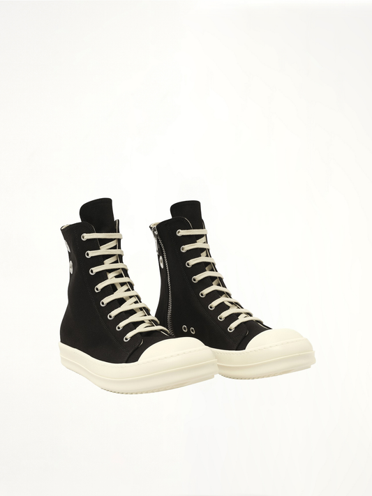 Gimp Eyelet Sneaks in Black/Milk